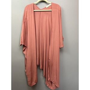 Les Soeurs Kimono Womens Large Mauve Pink Open Front Cardigan 4990S Oversized